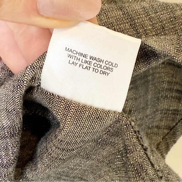 A Shirt Thing 100% Cotton Penelope brown/grey metallic  Shirt Blouse Top M - Picture 8 of 10